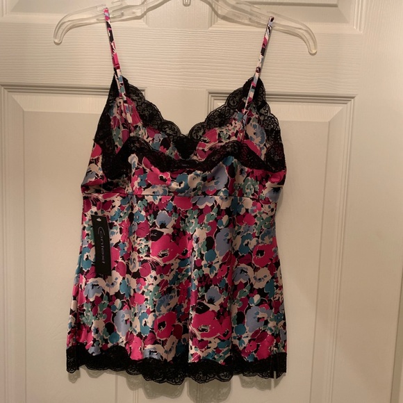 NWT Context Silk Fleet Week Floral Multi Camisole - Picture 2 of 5